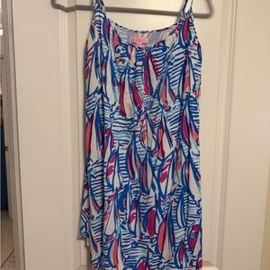 Lilly Pulitzer Blue and Pink Patterned Dress